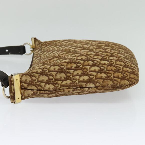 DIOR Trotter Canvas Shoulder Bag Brown Gold - Picture 4 of 11